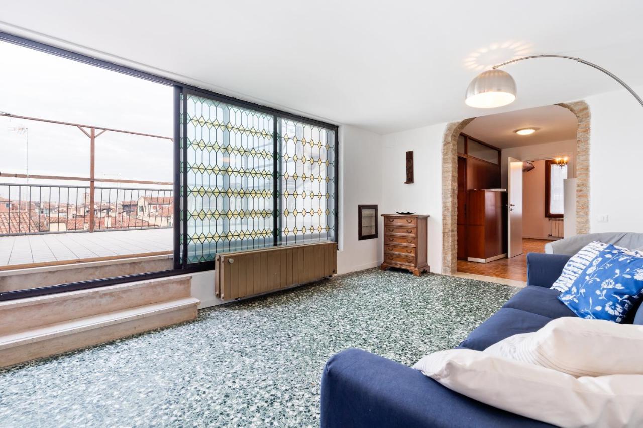 Ferienwohnung Ponte Di Rialto Penthouse With Panoramic Terrace Venedig Exterior foto